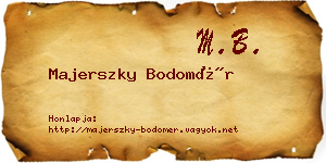 Majerszky Bodomér névjegykártya